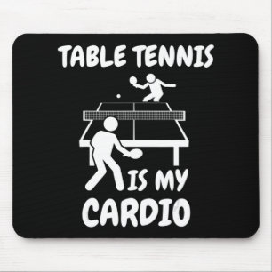 Tischtennis ist mein Cardio Retro Tischtennis Mousepad