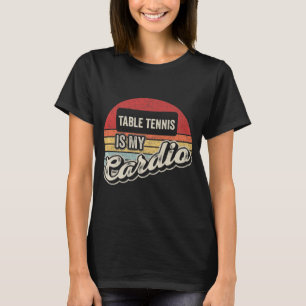 Tischtennis ist mein Cardio Vintager Retro PingPon T-Shirt