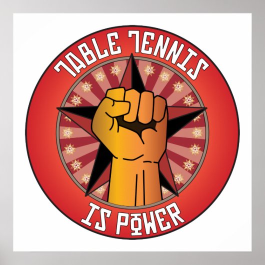 Tischtennis ist Power Poster (Vorne)