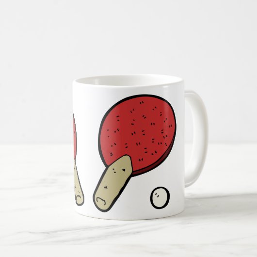 Tischtennis Kaffeetasse (VorderseiteRechts)