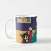 Tischtennis-Katzen Kaffeetasse (Links)