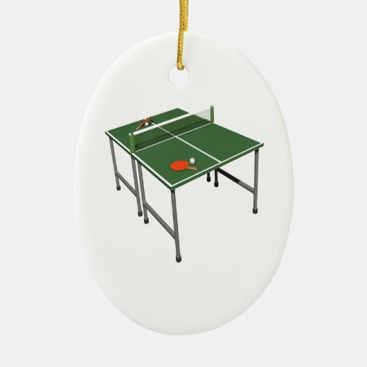 Tischtennis Keramik Ornament (Vorne)