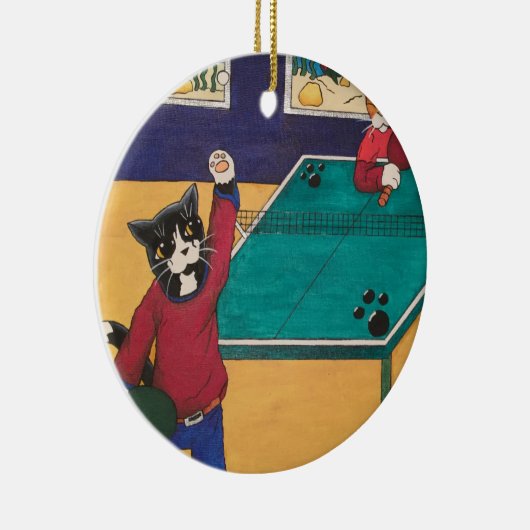 Tischtennis Keramik Ornament (Rechts)