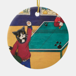 Tischtennis Keramik Ornament