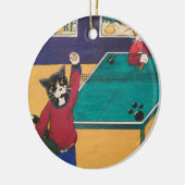 Tischtennis Keramik Ornament (Links)