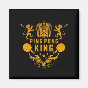 Tischtennis King Ping Pong Geschenk und Tischtenni Magnet