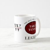 Tischtennis Legend Monogram Fügen Sie Ihren Namen Kaffeetasse (VorderseiteRechts)