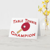 Tischtennis-Meister Karte (Gelbe Blume)