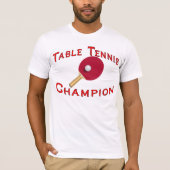 Tischtennis-Meister-T-Shirt T-Shirt (Vorderseite)
