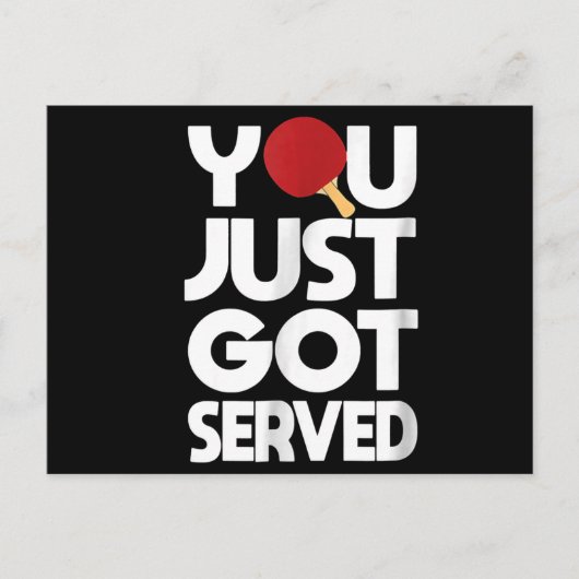 Tischtennis Men Butterfly Pong Einladungspostkarte (Vorderseite)