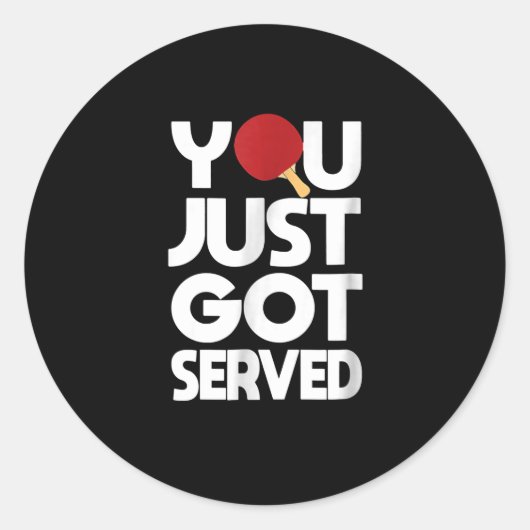 Tischtennis Men Butterfly Pong Runder Aufkleber (Vorderseite)