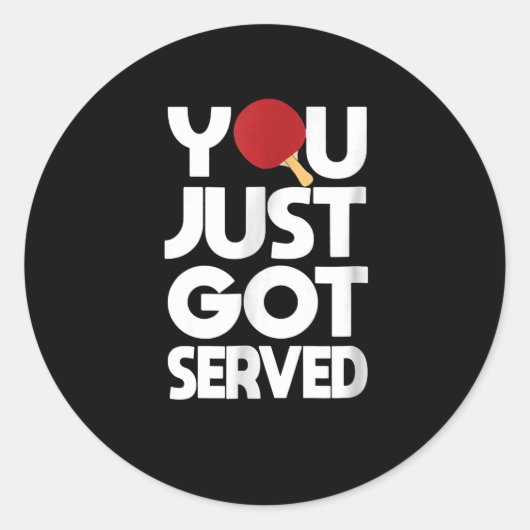 Tischtennis Men Butterfly Pong Runder Aufkleber (Vorderseite)