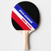 Tischtennis mit Namen und rot-blaue Streifen . coo Tischtennis Schläger (Vorderseite)
