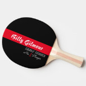 Tischtennis mit rotem Namen, cool Tischtennis Schläger (Seitenansicht)