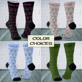 Tischtennis-Muster, rosa, schwarz, sportiv Socken