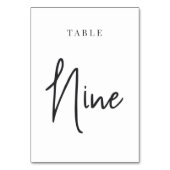 Tischtennis NINE Tischnummer (Vorderseite)