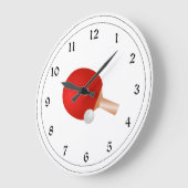 Tischtennis, Paddel und Ball Große Wanduhr (Winkel)