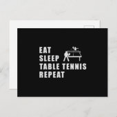 Tischtennis Paddle Ping Pong Wiederholung lustiges Postkarte (Vorne/Hinten)