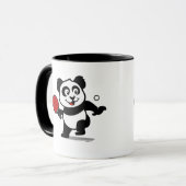 Tischtennis Panda Tasse (Vorderseite Links)