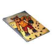 Tischtennis Ping-Pong Cat Notizblock (Rechte Seite)