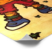 Tischtennis Ping-Pong Cat Poster (Ecke)