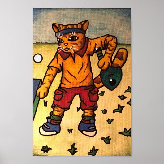 Tischtennis Ping-Pong Cat Poster (Vorne)