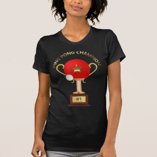 Tischtennis Ping Pong Champion Trophy T-Shirt