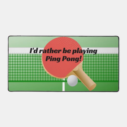 Tischtennis Ping Pong Design Desk Mat Schreibtischunterlage (Vorderseite)