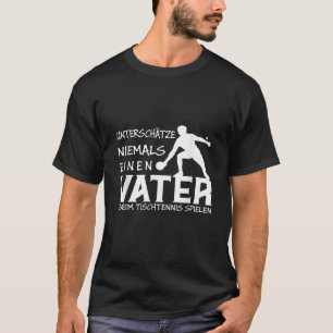 Tischtennis Ping Pong Evolution Spieler Großvater T-Shirt