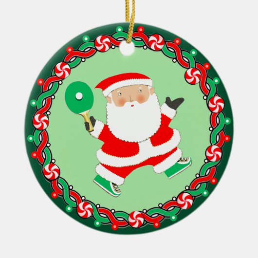 Tischtennis Ping-Pong-Geschenk Keramik Ornament (Vorne)