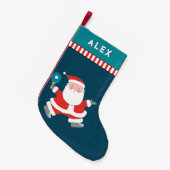 Tischtennis Ping-Pong-Holiday-Geschenk Kleiner Weihnachtsstrumpf (Vorderansicht (hängend))