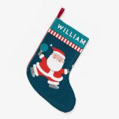 Tischtennis Ping-Pong-Holiday-Geschenk Kleiner Weihnachtsstrumpf (Vorderansicht (hängend))