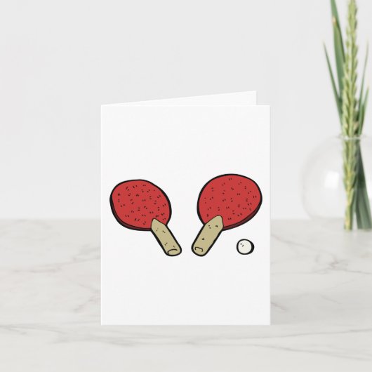 Tischtennis Ping Pong Karte (Vorderseite)
