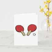 Tischtennis Ping Pong Karte (Gelbe Blume)