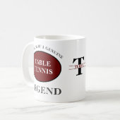 Tischtennis Ping Pong Legende Monogramm und Name h Kaffeetasse (Vorderseite Links)