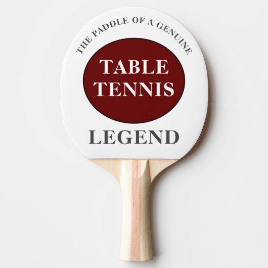Tischtennis Ping Pong Legende Monogramm und Name h Schläger (Vorderseite)
