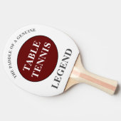 Tischtennis Ping Pong Legende Monogramm und Name h Schläger (Seitenansicht)