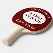 Tischtennis Ping Pong Legende Name Red Face hinzuf Schläger (Vorderseite)