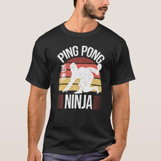 Tischtennis Ping Pong Ninja Ping Pong T-Shirt (Vorderseite)