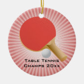 Tischtennis Ping Pong Ornament (Vorne)