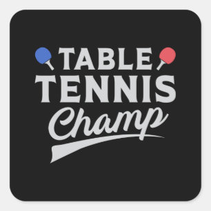 Tischtennis Ping Pong Paddle Funny Gift Quadratischer Aufkleber