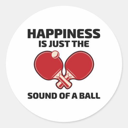Tischtennis Ping Pong Paddle Players Runder Aufkleber (Vorderseite)