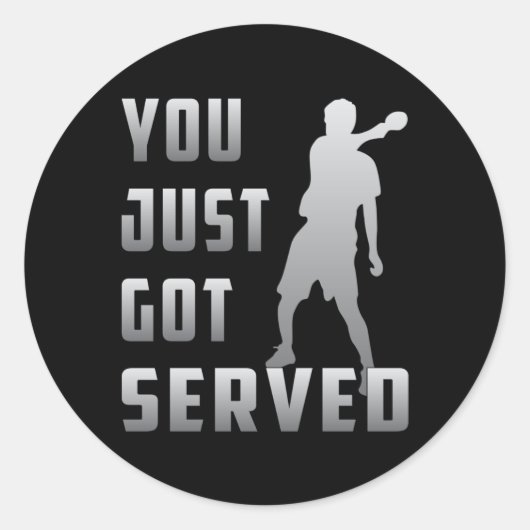 Tischtennis Ping Pong Paddle Spieler Funny Gift Runder Aufkleber (Vorderseite)