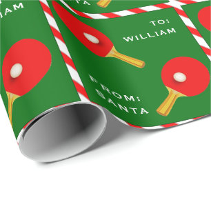 Tischtennis-Ping-Pong-Spieler-Geschenk Geschenkpapier
