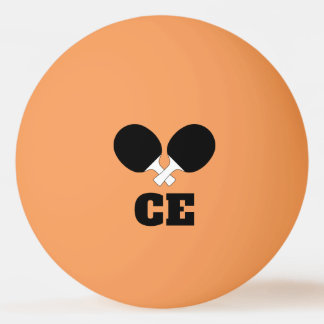 Tischtennis Ping Pong Thema monogrammierter Name P Tischtennisball