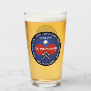 Tischtennis Ping Pong Trinkbehälter Pint Beer Glas