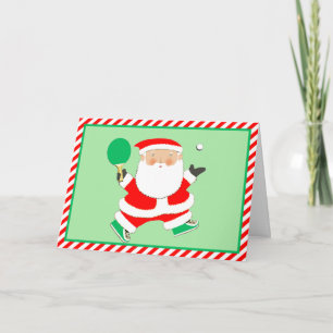 Tischtennis-Ping-Pong-Weihnachtskarten Feiertagskarte
