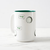 Tischtennis Ping-Pong Zweifarbige Tasse (Vorderseite Links)
