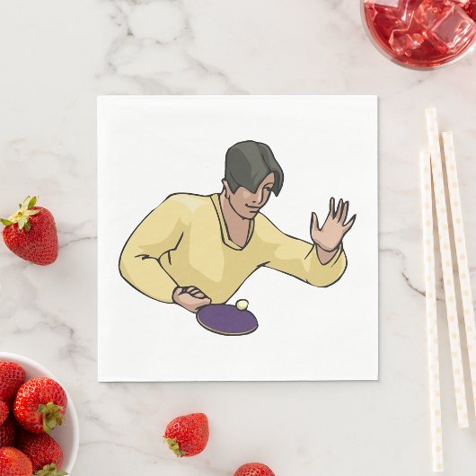 Tischtennis-Player-Papier Napkins Serviette