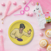 Tischtennis-Player-Teller Pappteller (Party)